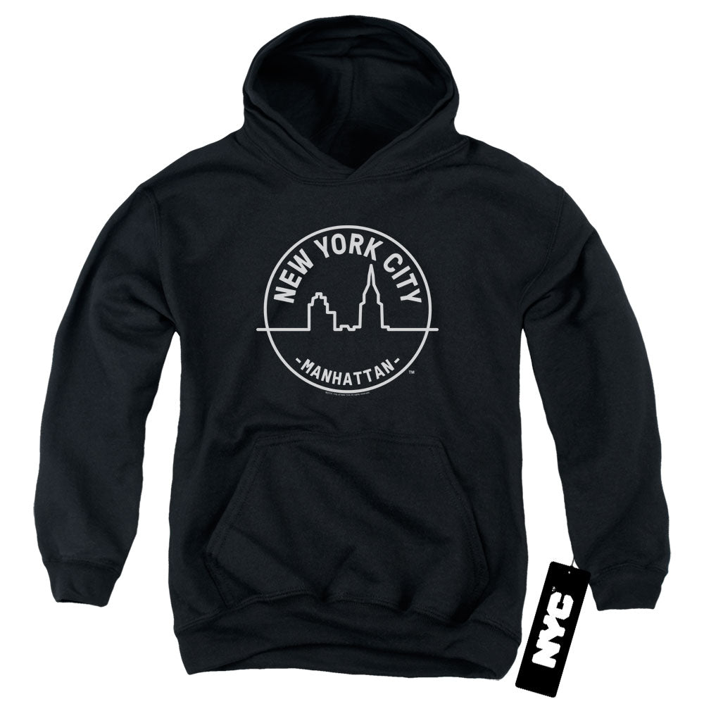 New York City Manhattan Badge Youth Hoodie