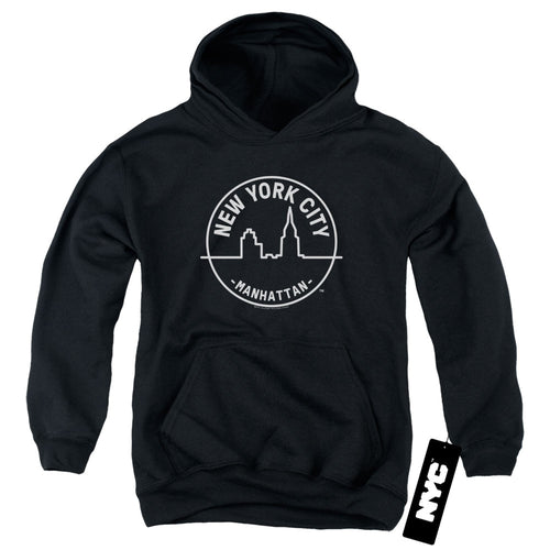 New York City Manhattan Badge Youth Hoodie