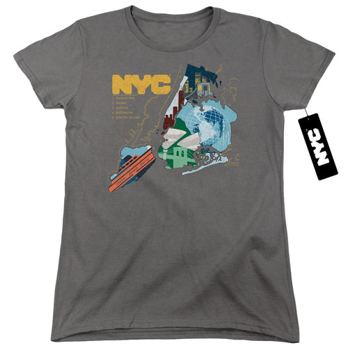 New York City Five Boroughs Womens T-Shirt