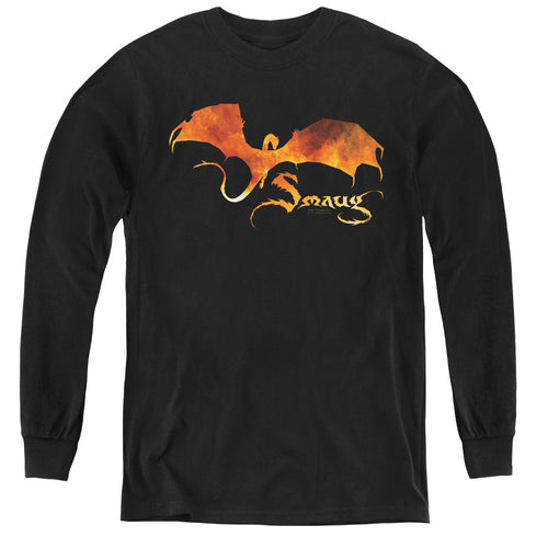 The Hobbit Smaug On Fire Youth Long Sleeve T-Shirt