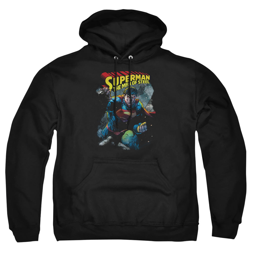 Superman Through the Rubble Pullover Hoodie