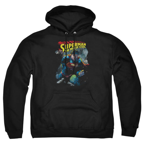 Superman Through the Rubble Pullover Hoodie