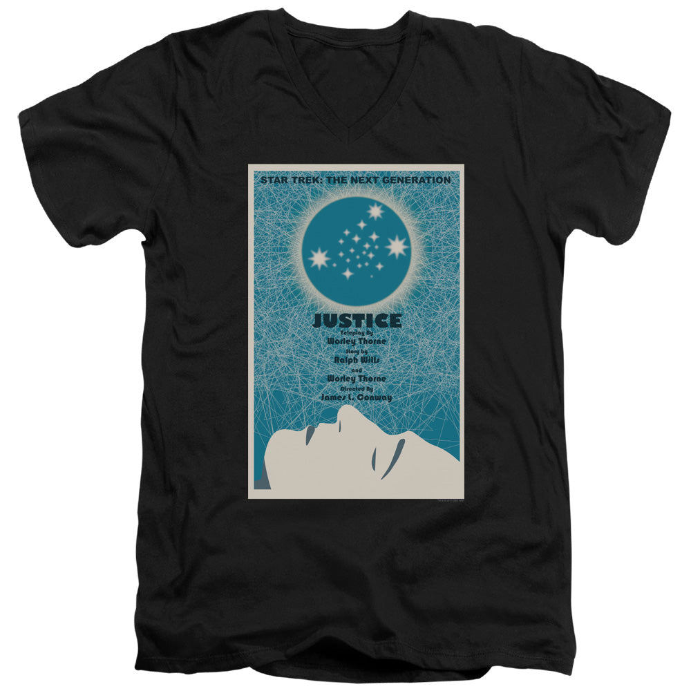 Star Trek Justice Black V-Neck T-Shirt