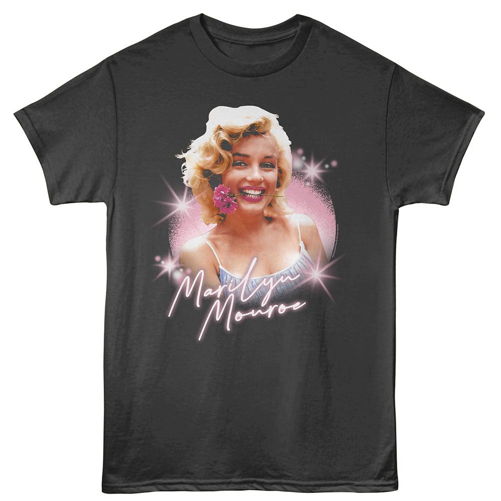 Flower Marilyn Monroe t-shirt in smoke gray