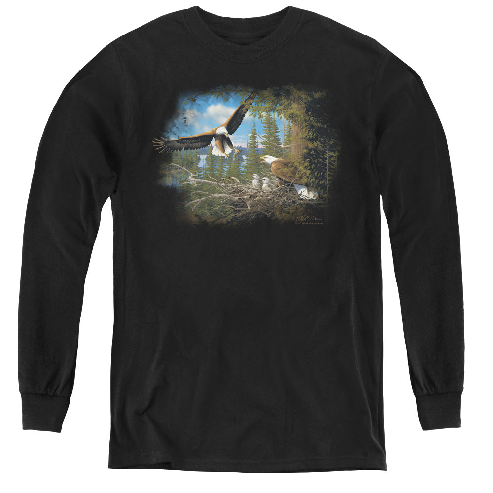 Wild Wings Spring Bald Eagles Youth Long Sleeve T-Shirt