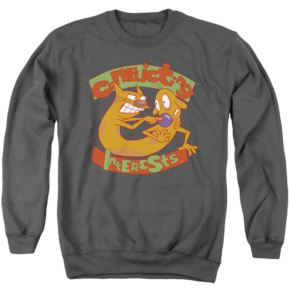 CatDog Conflicting Interests Crewneck Sweatshirt