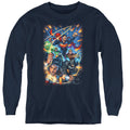 Justice League Under Attack Youth Long Sleeve T-Shirt