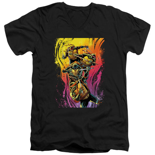 Teenage Mutant Ninja Turtles Hot Rainbow Warriors V-Neck T-Shirt