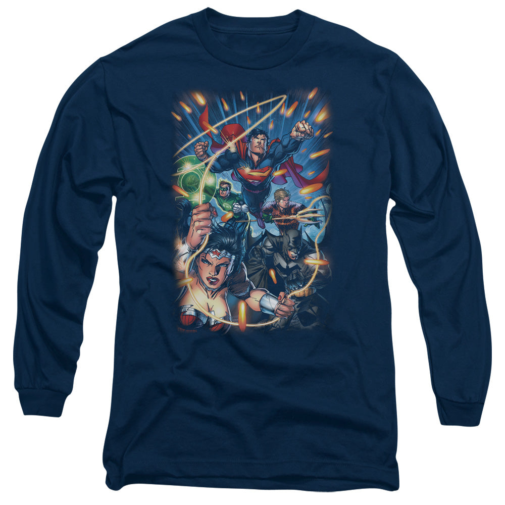Justice League Under Attack Long Sleeve T-Shirt
