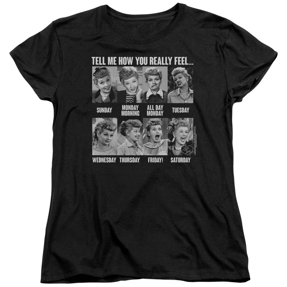 I Love Lucy 8 Days A Week Womens T-Shirt