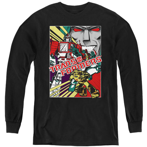 Transformers Comic Poster Youth Long Sleeve T-Shirt