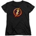 Justice League Flash Title Womens T-Shirt