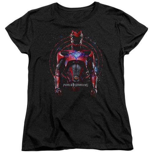 Mighty Morphin Power Rangers: The Movie Red Ranger Womens T-Shirt