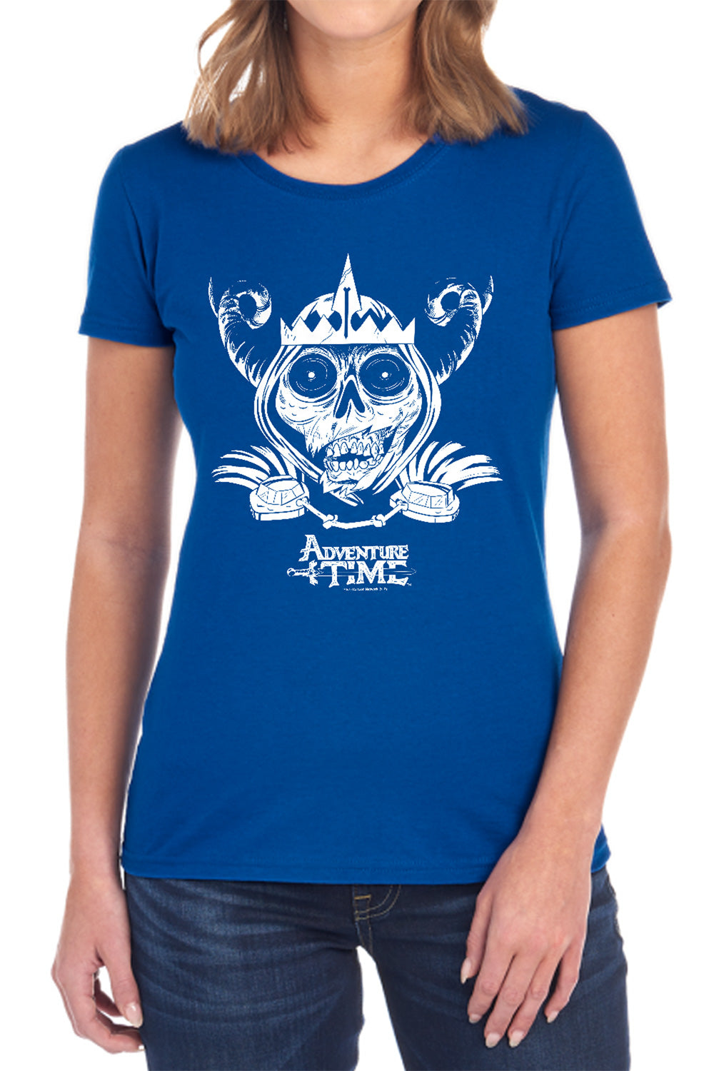 Adventure Time Skull Face Womens T-Shirt