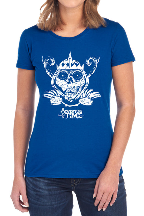 Adventure Time Skull Face Womens T-Shirt