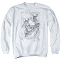 Superman Exploding Space Sketch Crewneck Sweatshirt