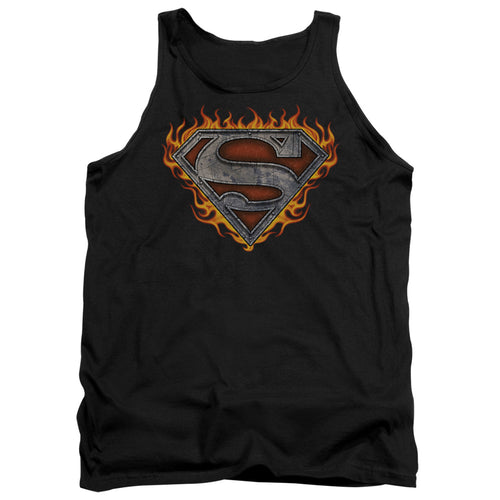 Superman Iron Fire Shield Tank Top