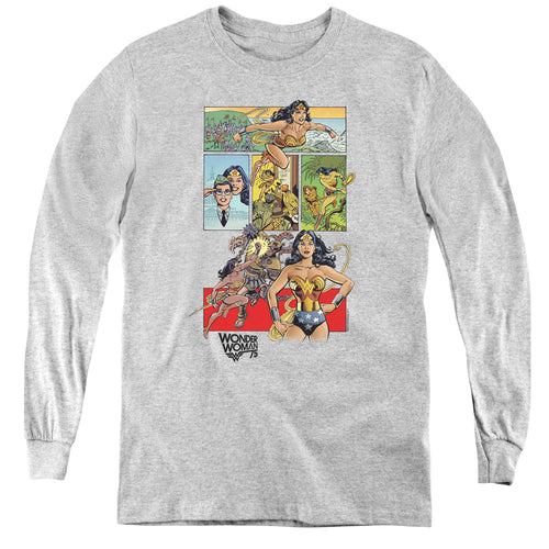 Wonder Woman WW75 Comic Page Youth Long Sleeve T-Shirt