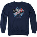 Batman v Superman Lightniing V Heat Vision Crewneck Sweatshirt