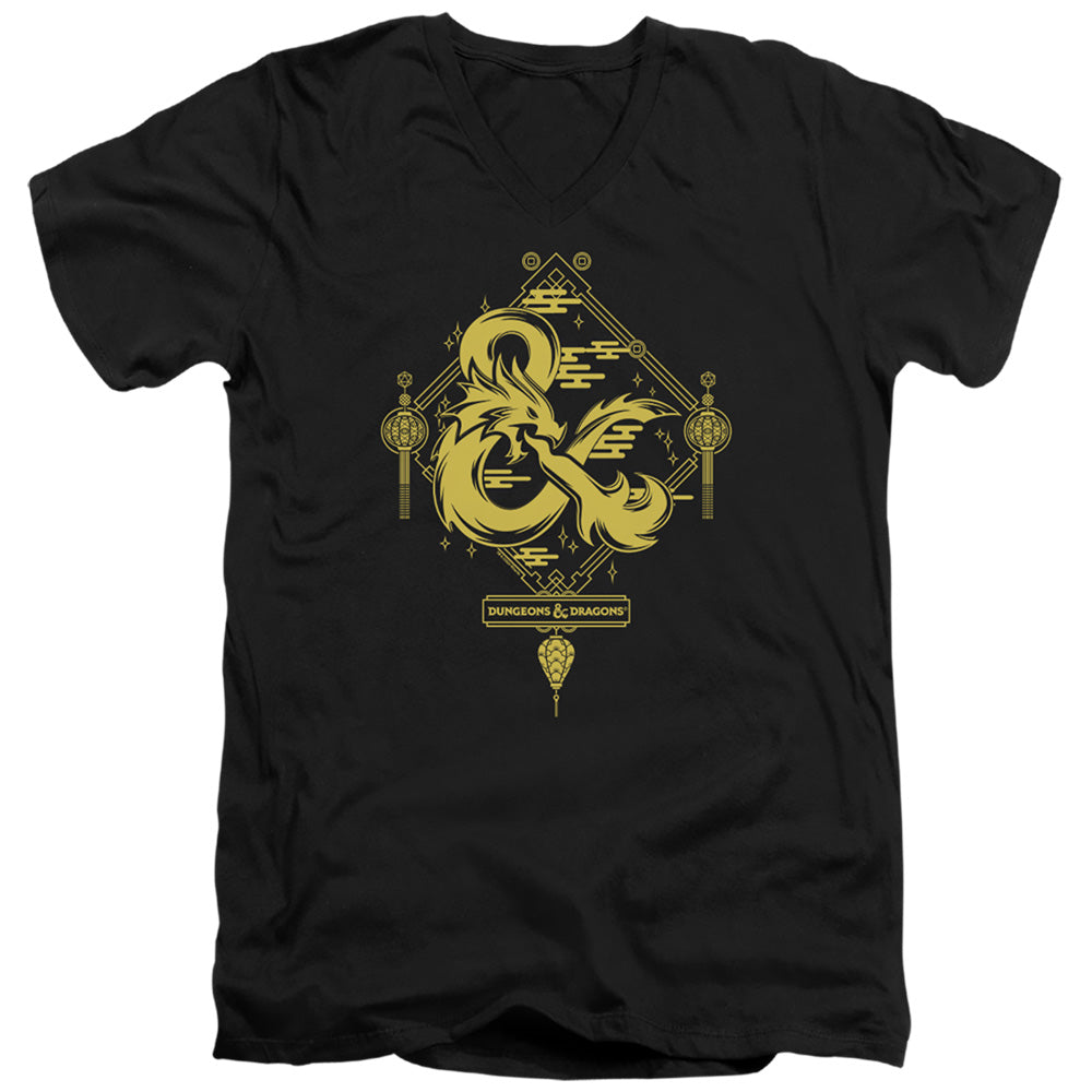 Dungeons & Dragons Year of the Dragon Gold Logo V-Neck T-Shirt