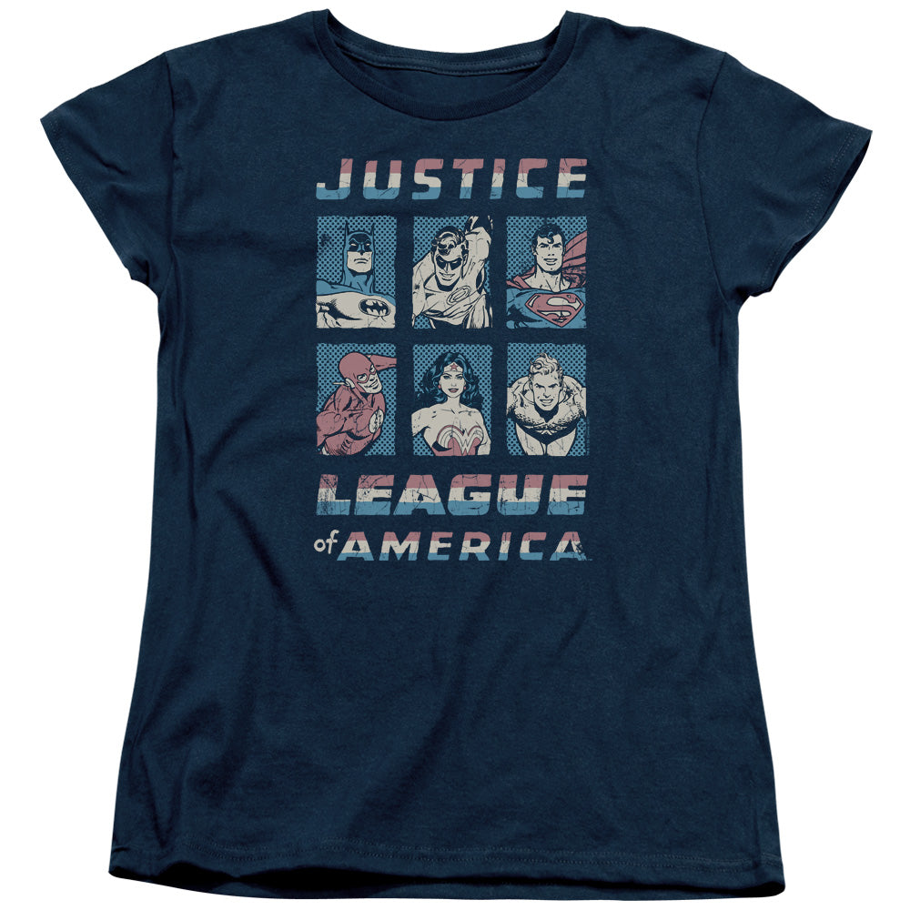 Justice League American League Womens T-Shirt