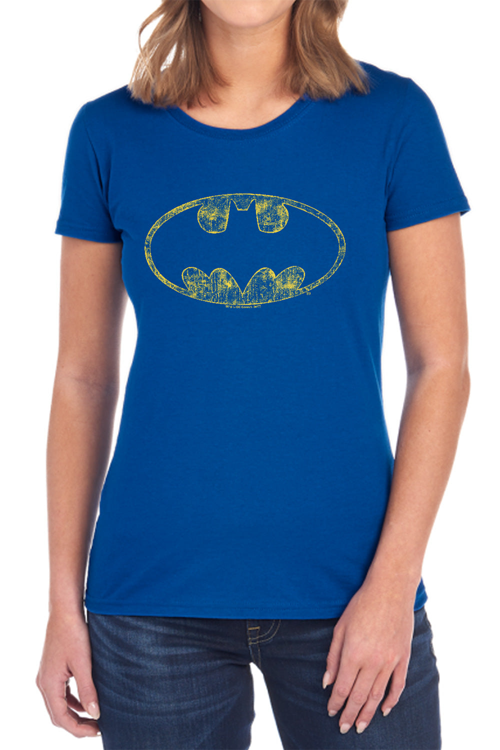 Batman Tattered Logo Womens T-Shirt