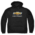 Chevy Bowtie Stacked Black Pullover Hoodie