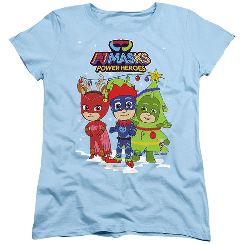 PJ Masks Christmas Heroes, Catboy, Owlette and Gekko Womens T-Shirt