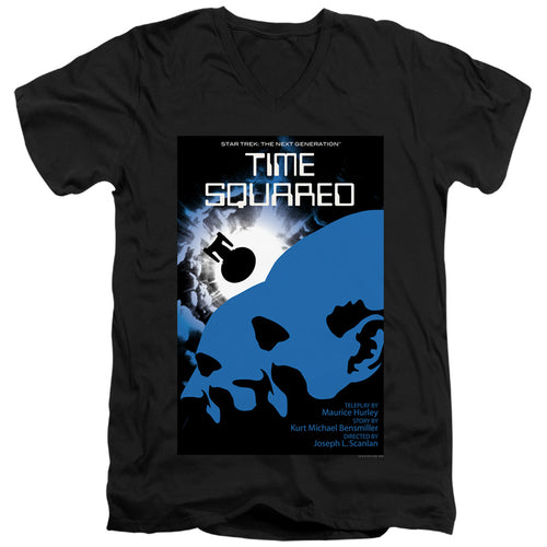 Star Trek Time Squared Black V-Neck T-Shirt