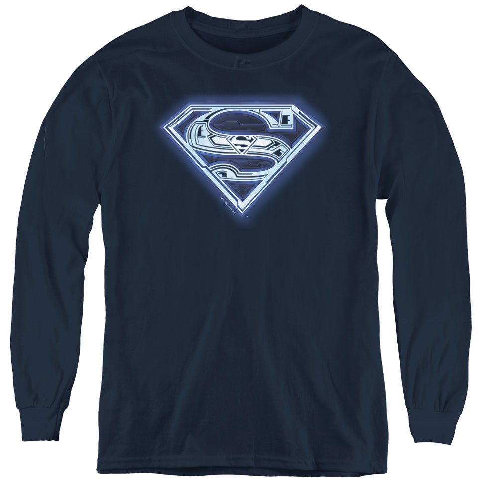 Superman Cyber Shield Youth Long Sleeve T-Shirt