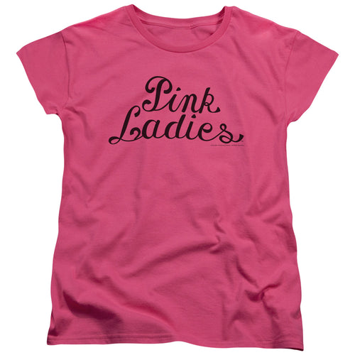 Grease Pink Ladies Logo Womens T-Shirt