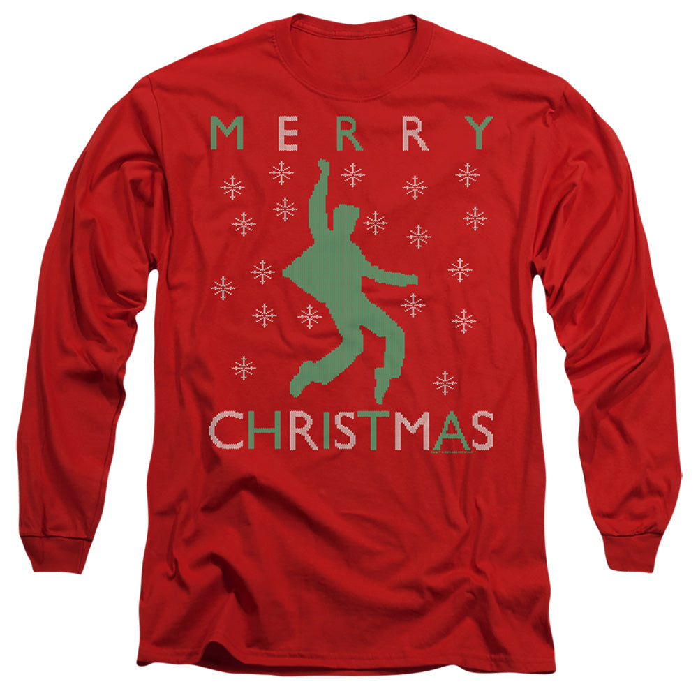 Elvis Presley Dancing Ugly Christmas Long Sleeve T-Shirt
