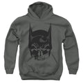 The Batman Skull on Gray Youth Hoodie