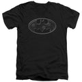 Batman Glass Hole Logo V-Neck T-Shirt