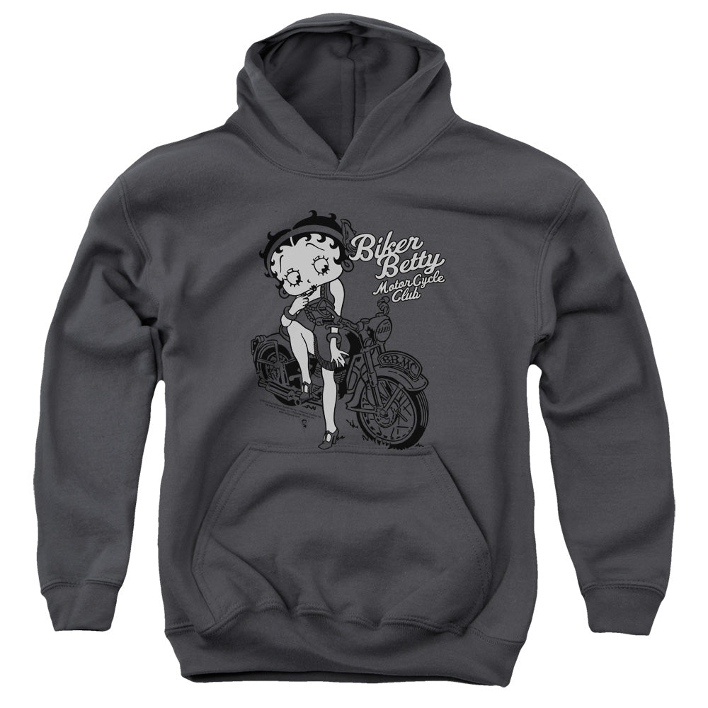 Betty Boop Biker Betty Motorcycle Club Youth Hoodie