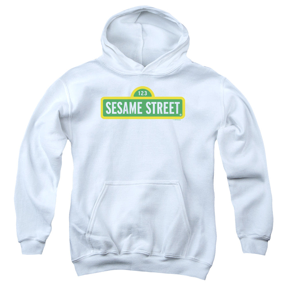 Sesame Street Logo White Youth Hoodie