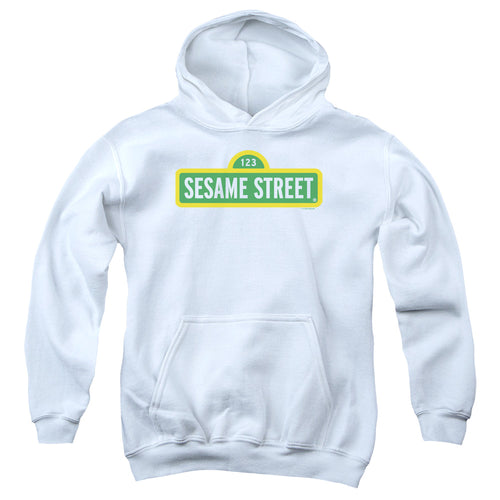 Sesame Street Logo White Youth Hoodie