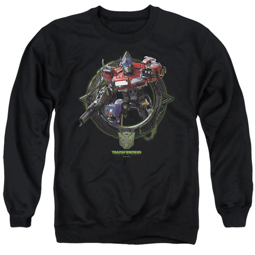Transformers Optimus Prime Circle Frame Crewneck Sweatshirt