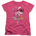 Mighty Morphin Power Rangers Pink Ranger Womens T-Shirt