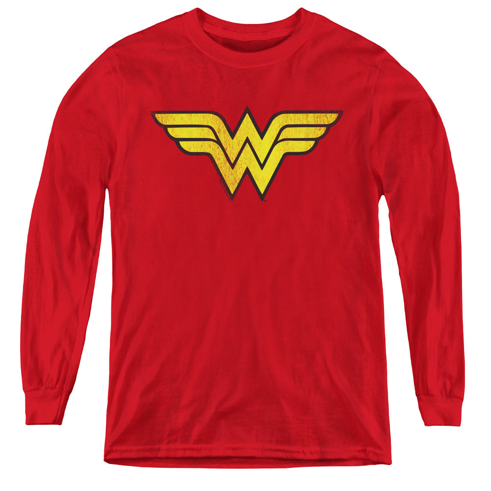 DC Comics Wonder Woman Logo Dist Youth Long Sleeve T-Shirt