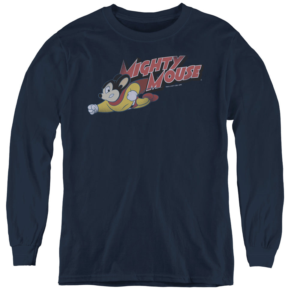 Mighty Mouse Mighty Retro Youth Long Sleeve T-Shirt