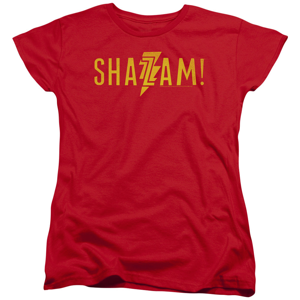 Shazam! Flat Logo Womens T-Shirt