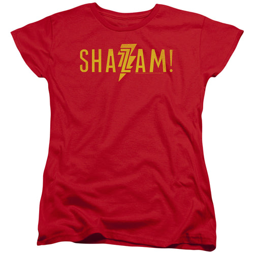 Shazam! Flat Logo Womens T-Shirt