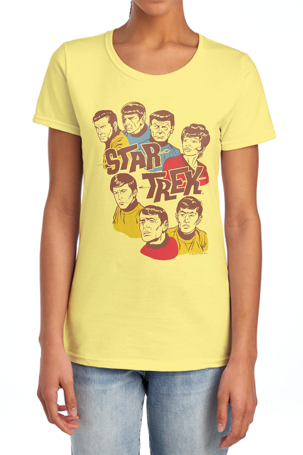 Star Trek Retro Illustrated Crew Womens T-Shirt