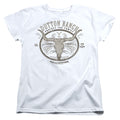 Yellowstone Dutton Ranch Longhorn Skull Womens T-Shirt