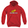 Honda Yellow Wing Logo Youth Hoodie