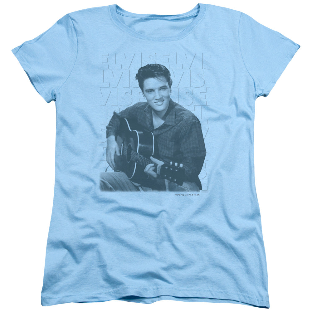 Elvis Presley Repeat Womens T-Shirt