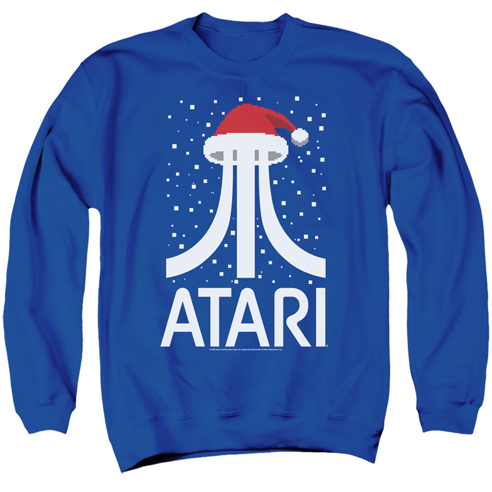 Atari Santa Hat Royal Blue Crewneck Sweatshirt