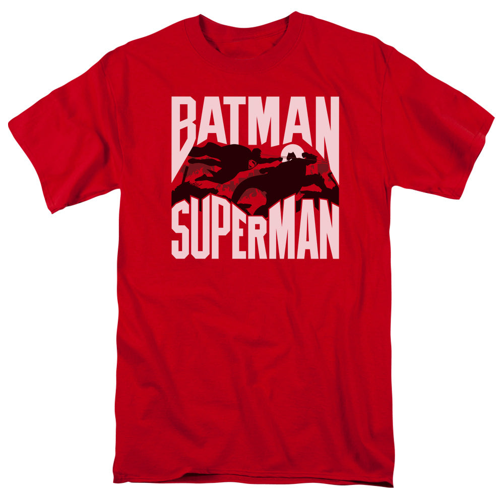 Batman v Superman Silhouette Fight T-Shirt