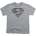 Superman Wartorn Flag Athletic Heather Youth/Toddler T-Shirt